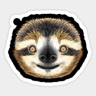 Cute two-toed sloths with smile face classic Sticker